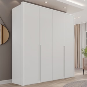 Guarda Roupa Casal 4 Portas 181 cm Lizz Branco DCASA