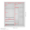 Guarda Roupa Casal 4 Portas 181 cm Lizz Branco DCASA
