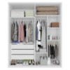Guarda Roupa Casal 4 Portas 181 cm Lizz Branco DCASA