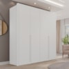 Guarda Roupa Casal 4 Portas 181 cm Lizz Branco DCASA