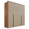 Guarda Roupa Casal 4 Portas 181 cm Lizz Cedro Off White DCASA