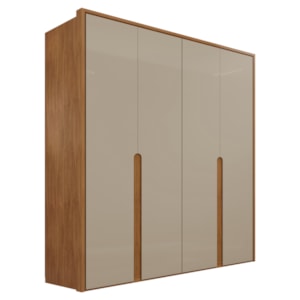 Guarda Roupa Casal 4 Portas 181 cm Lizz Cedro Off White DCASA