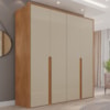 Guarda Roupa Casal 4 Portas 181 cm Lizz Cedro Off White DCASA