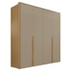Guarda Roupa Casal 4 Portas 181 cm Lizz Hannover Fendi DCASA