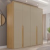 Guarda Roupa Casal 4 Portas 181 cm Lizz Hannover Fendi DCASA