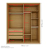 Guarda Roupa Casal 4 Portas 181 cm Lizz Hannover Fendi DCASA