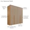 Guarda Roupa Casal 4 Portas 181 cm Lizz Hannover Fendi DCASA