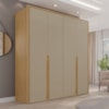 Guarda Roupa Casal 4 Portas 181 cm Lizz Hannover Fendi DCASA