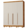 Guarda Roupa Casal 4 Portas 3 Gavetas 159 cm Domus Cedro Areia RUDK