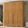 Guarda Roupa Casal 4 Portas 3 Gavetas 159 cm Domus Cedro RUDK