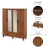 Guarda Roupa Casal 4 Portas Com Espelho 157 cm Madeira Macica Taeda 1142C Castanho Festra
