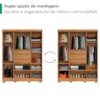 Guarda Roupa Casal 4 Portas Com Espelho 159 cm Domus Cedro Areia RUDK