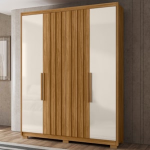 Guarda Roupa Casal 4P 176 cm California Freijo Off White Moval