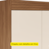 Guarda Roupa Casal 6 Portas 2 Gavetas 163 cm B368 Nature Off White Briz