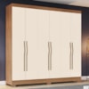 Guarda Roupa Casal 6 Portas 2 Gavetas 163 cm B368 Nature Off White Briz