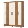 Guarda Roupa Casal 6 Portas 2 Gavetas 163 cm B73 Nature Off White Briz