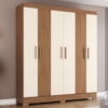 Guarda Roupa Casal 6 Portas 2 Gavetas 163 cm B73 Nature Off White Briz