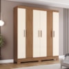 Guarda Roupa Casal 6 Portas 2 Gavetas 163 cm B73 Nature Off White Briz