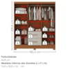 Guarda Roupa Casal 6 Portas 2 Gavetas Primor 181 cm Cinamomo Areia ZANZ