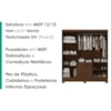 Guarda Roupa Casal 6 Portas 2 Gavetas Primor 181 cm Jacaranda ZANZ