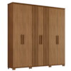 Guarda Roupa Casal 6 Portas 214 cm Avila Nature HENN