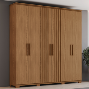 Guarda Roupa Casal 6 Portas 214 cm Avila Nature HENN