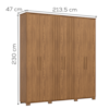 Guarda Roupa Casal 6 Portas 214 cm Avila Nature HENN