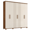 Guarda Roupa Casal 6 Portas 214 cm Avila Nature Off White HENN