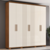 Guarda Roupa Casal 6 Portas 214 cm Avila Nature Off White HENN