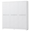 Guarda Roupa Casal 6 Portas 217x202 cm E530 Branco Kappesberg