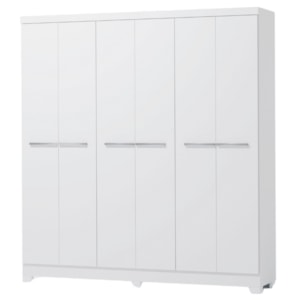 Guarda Roupa Casal 6 Portas 217x202 cm E530 Branco Kappesberg