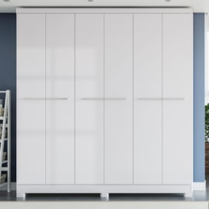 Guarda Roupa Casal 6 Portas 217x202 cm E530 Branco Kappesberg