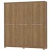 Guarda Roupa Casal 6 Portas 217x202 cm E530 Nogueira Kappesberg