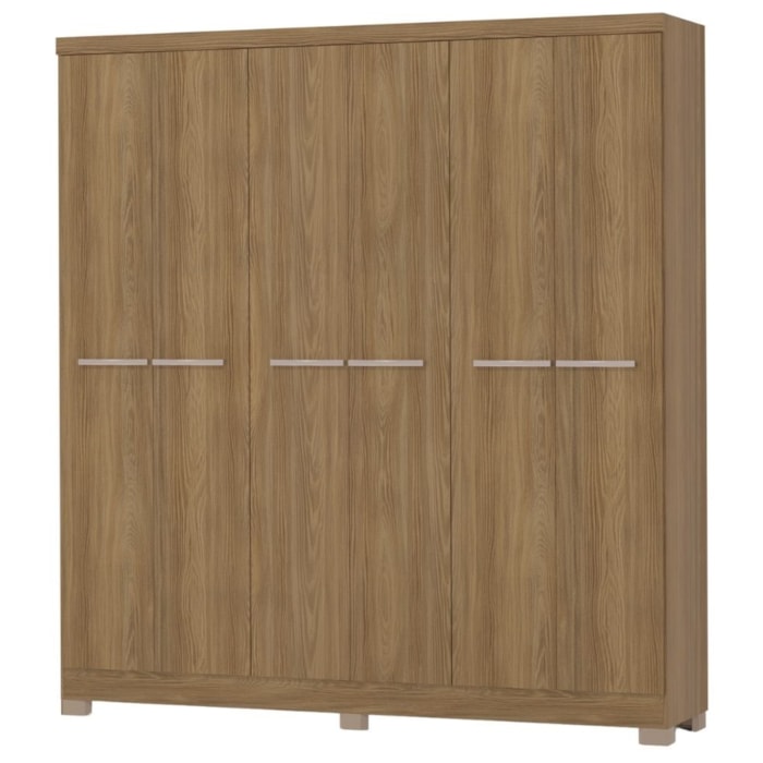 Guarda Roupa Casal 6 Portas 217x202 cm E530 Nogueira Kappesberg