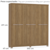 Guarda Roupa Casal 6 Portas 217x202 cm E530 Nogueira Kappesberg
