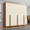 Guarda Roupa Casal 6 Portas 235 cm Andreas Nature Off White HENN