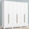 Guarda Roupa Casal 6 Portas 256 cm Americano Prime Branco HP HENN