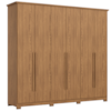 Guarda Roupa Casal 6 Portas 260 cm Leblon Nature HENN
