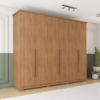 Guarda Roupa Casal 6 Portas 260 cm Leblon Nature HENN