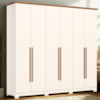 Guarda Roupa Casal 6 Portas 260 cm Leblon Nature Off White HENN