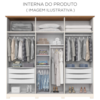 Guarda Roupa Casal 6 Portas 260 cm Leblon Nature Off White HENN