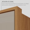 Guarda Roupa Casal 6 Portas 268 cm MDF Lizz Cedro Off White DCASA