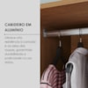 Guarda Roupa Casal 6 Portas 268 cm MDF Lizz Cedro Off White DCASA