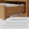 Guarda Roupa Casal 6 Portas 268 cm MDF Lizz Cedro Off White DCASA