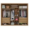 Guarda Roupa Casal 6 Portas 268 cm MDF Lizz Hannover DCASA