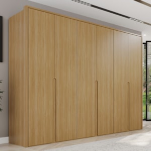 Guarda Roupa Casal 6 Portas 268 cm MDF Lizz Hannover DCASA