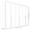 Guarda Roupa Casal 6 Portas 268 cm MDF Lizz Hannover DCASA