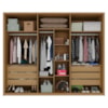Guarda Roupa Casal 6 Portas 268 cm MDF Lizz Hannover Fendi DCASA