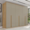 Guarda Roupa Casal 6 Portas 268 cm MDF Lizz Hannover Fendi DCASA