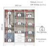 Guarda Roupa Casal 6 Portas 3 Gavetas 163 cm B23 Branco Briz